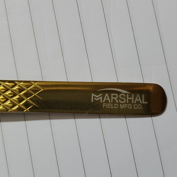 Eyelash Tweezer, Stainless steel, Gold color coated. - Picture 3 of 4